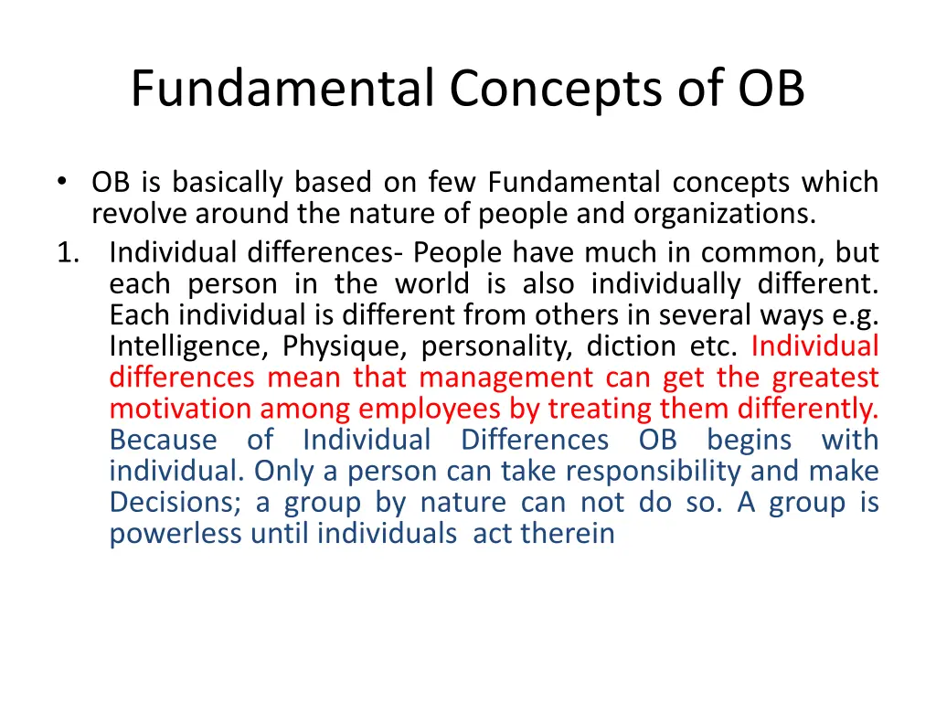 fundamental concepts of ob