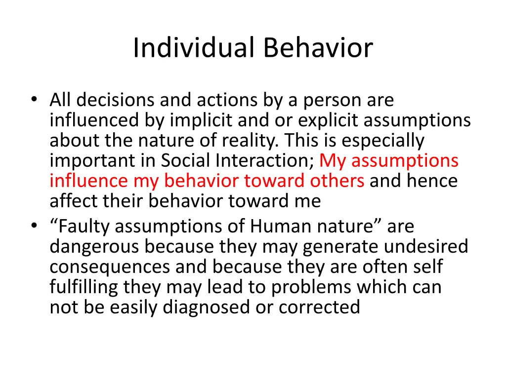 individual behavior 1