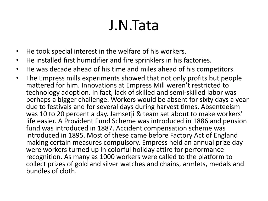 j n tata