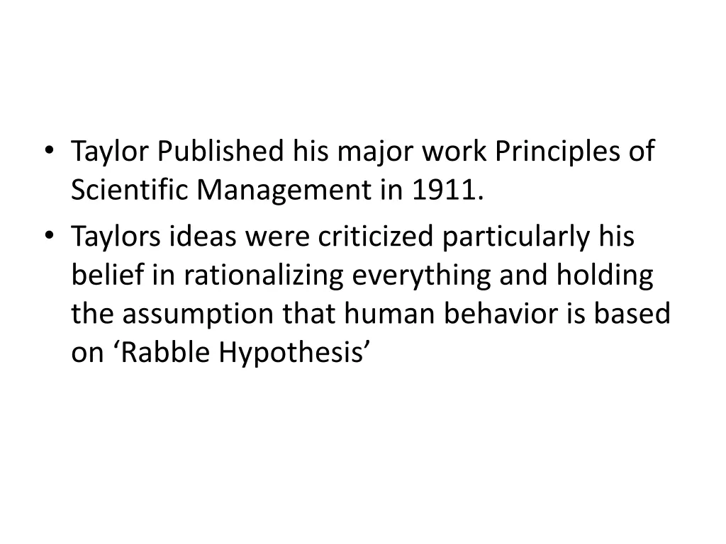 taylor published his major work principles