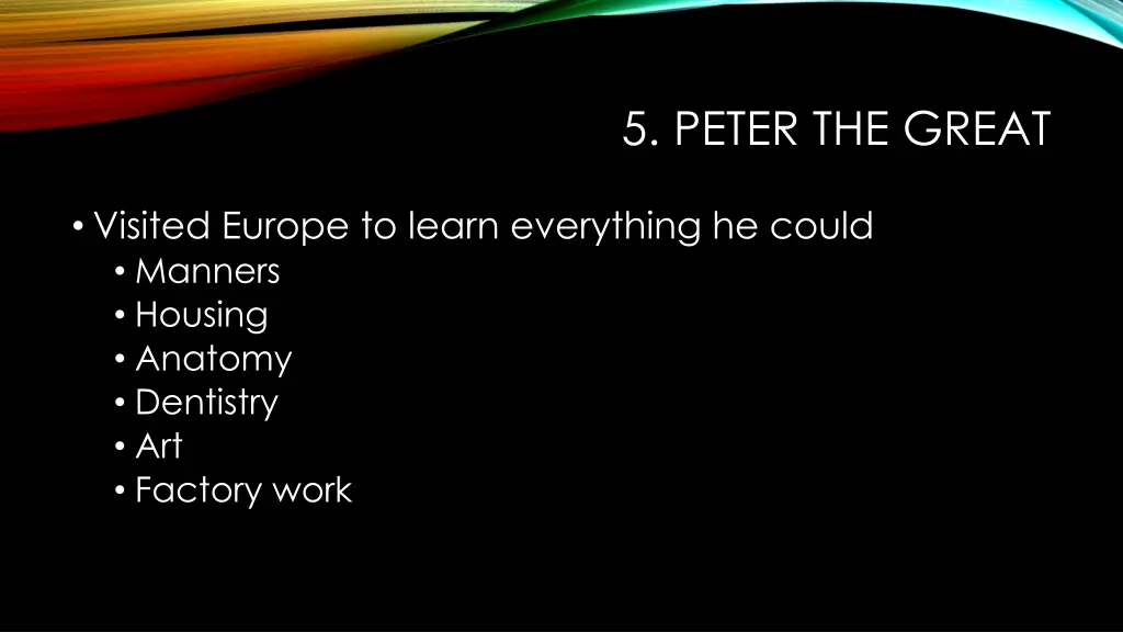 5 peter the great