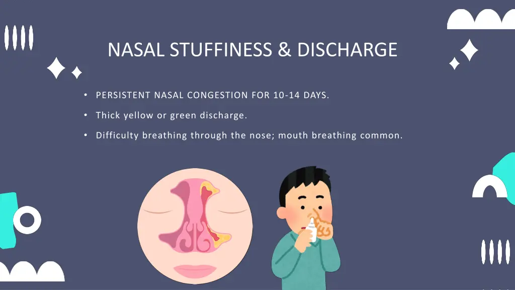 nasal stuffiness discharge