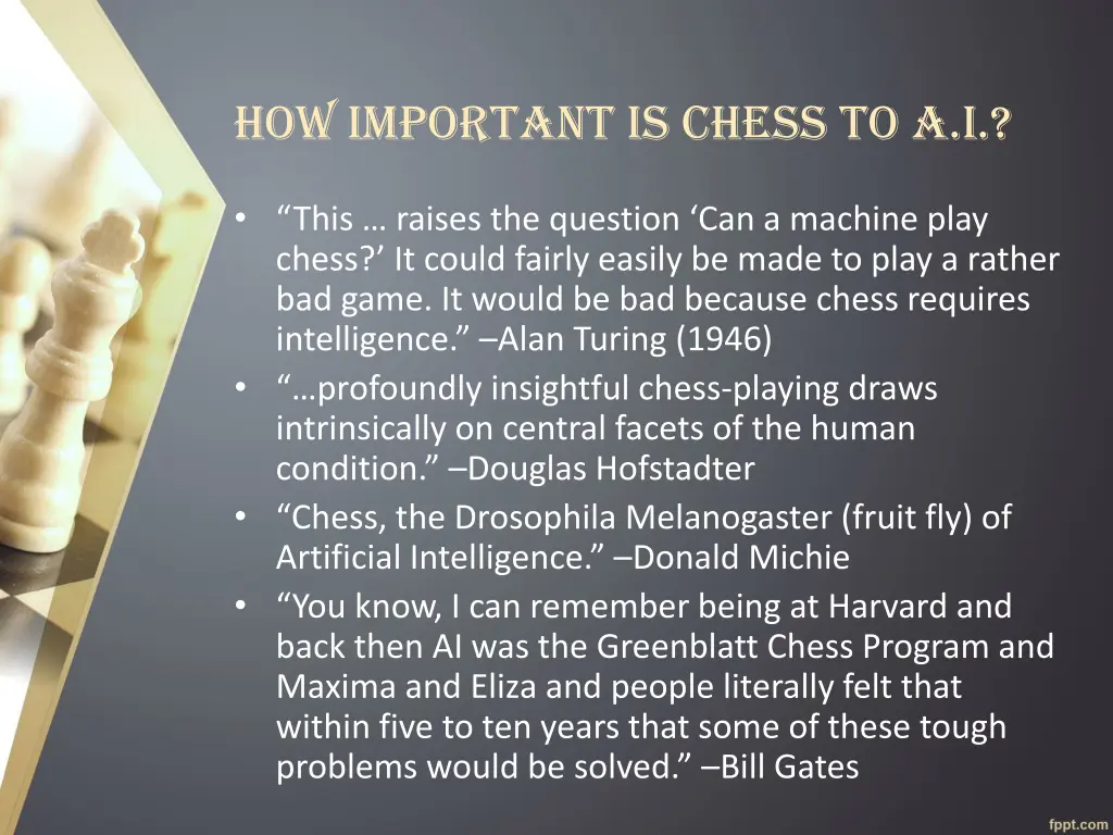 how important is chess to a i