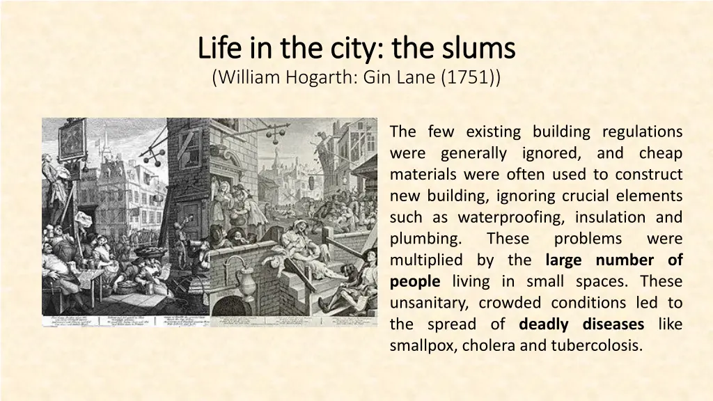 life in the city the life in the city the slums