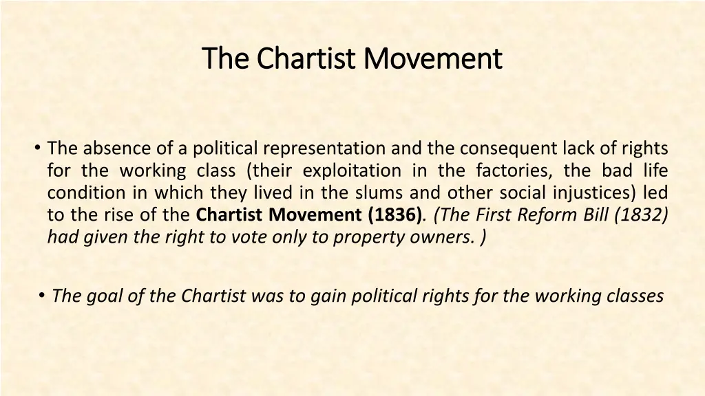 the the chartist chartist movement