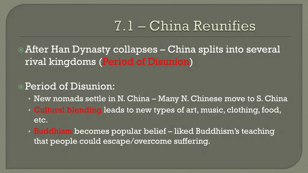 after han dynasty collapses china splits into