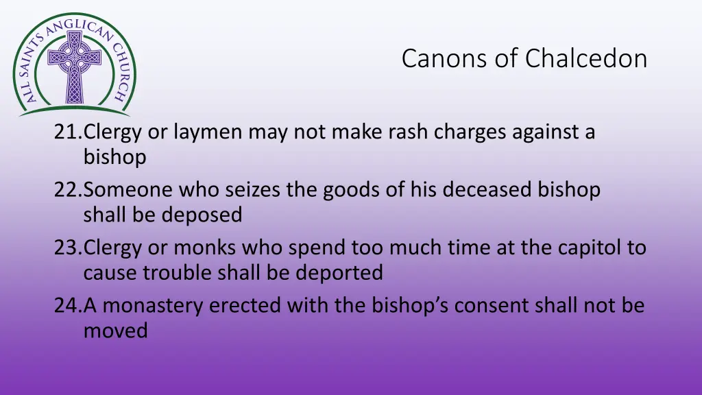 canons of chalcedon 6