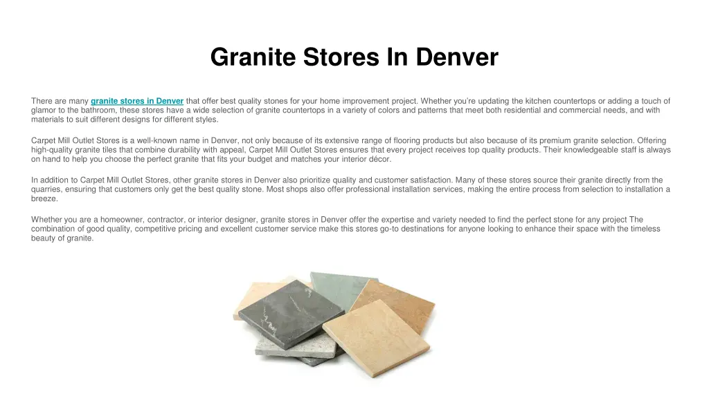 granite stores in denver