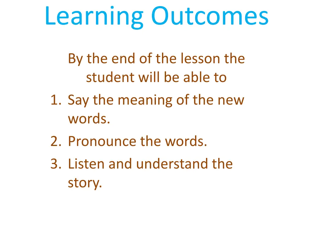 learning outcomes