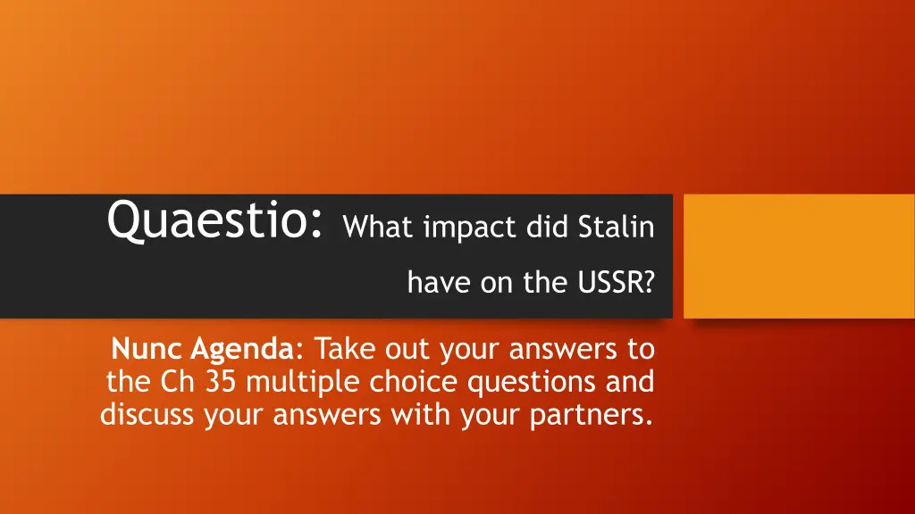 quaestio what impact did stalin 1