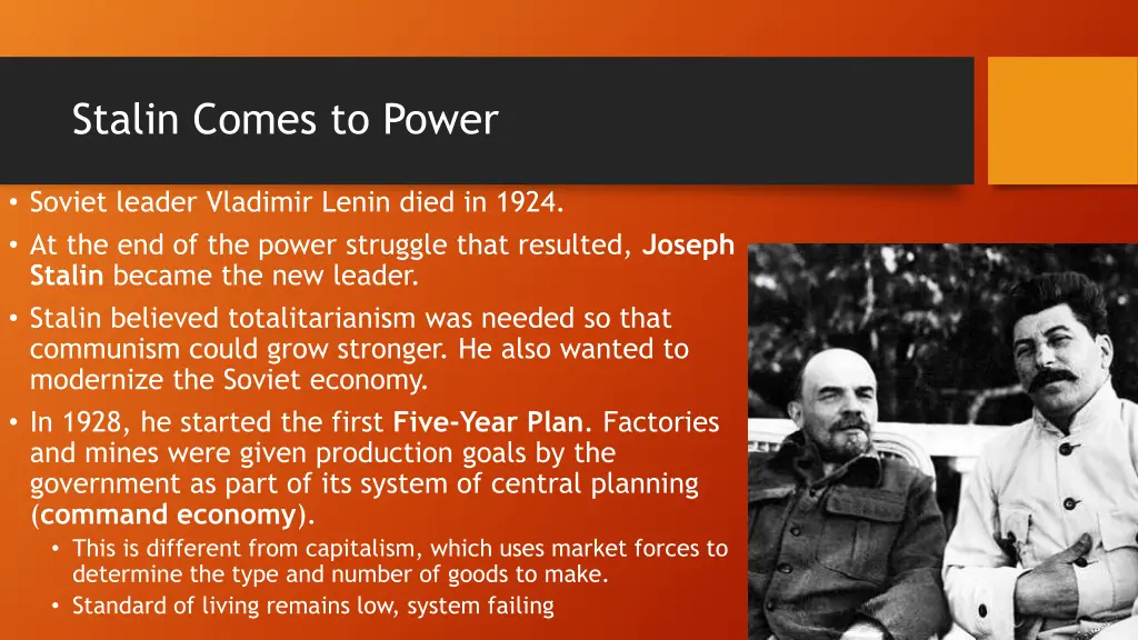 stalin comes to power