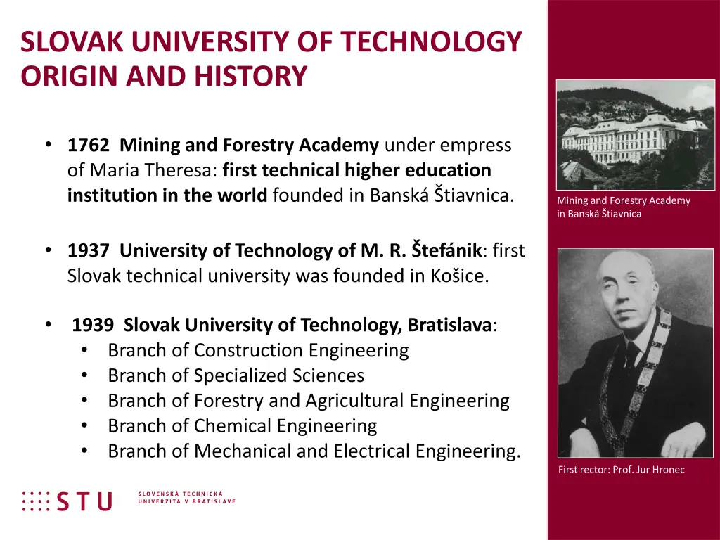 slovak university of technology origin and history