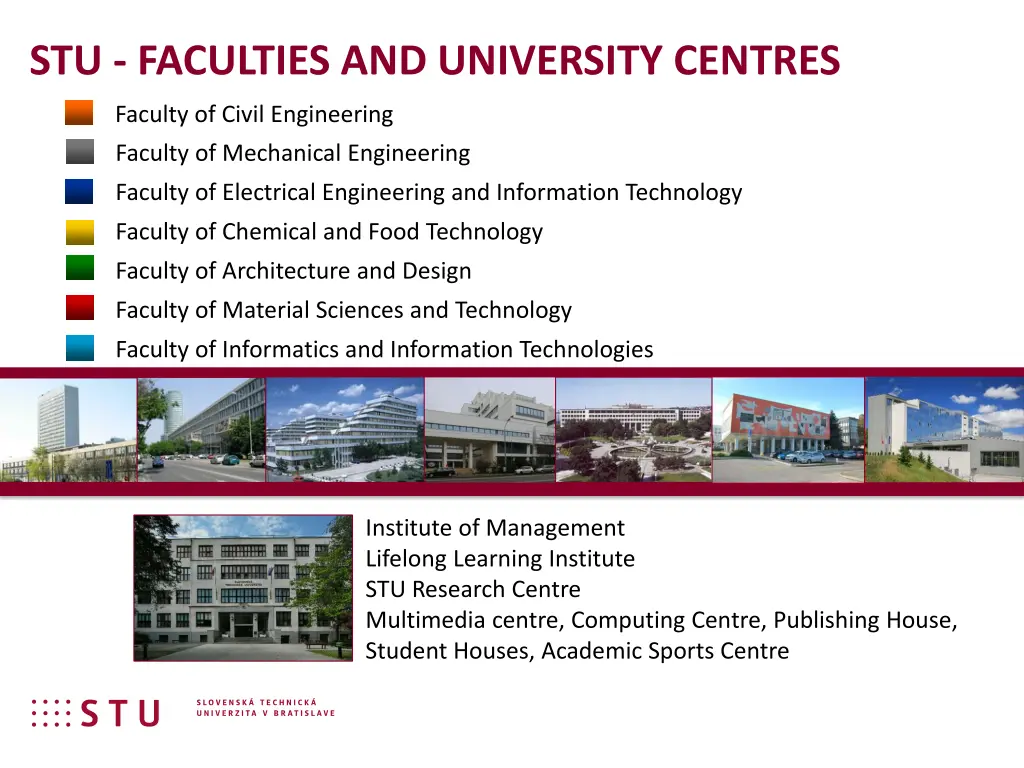 stu faculties and university centres