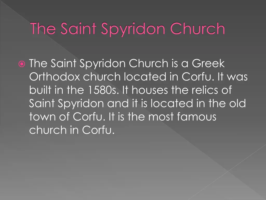 the saint spyridon church