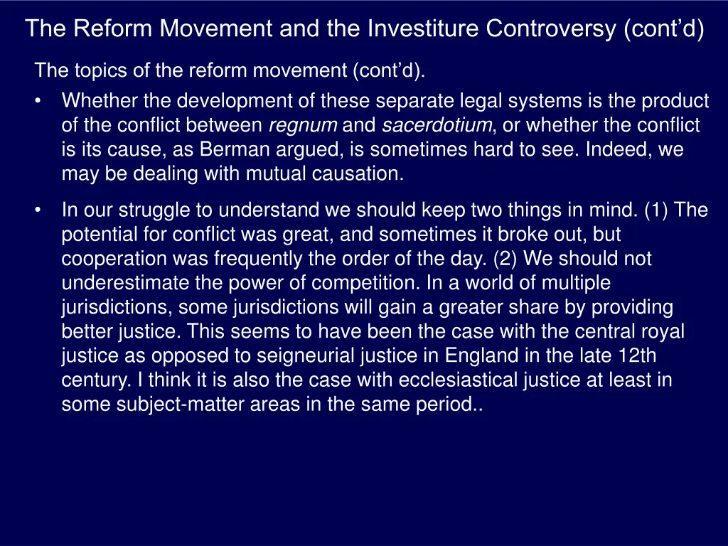 the reform movement and the investiture 17