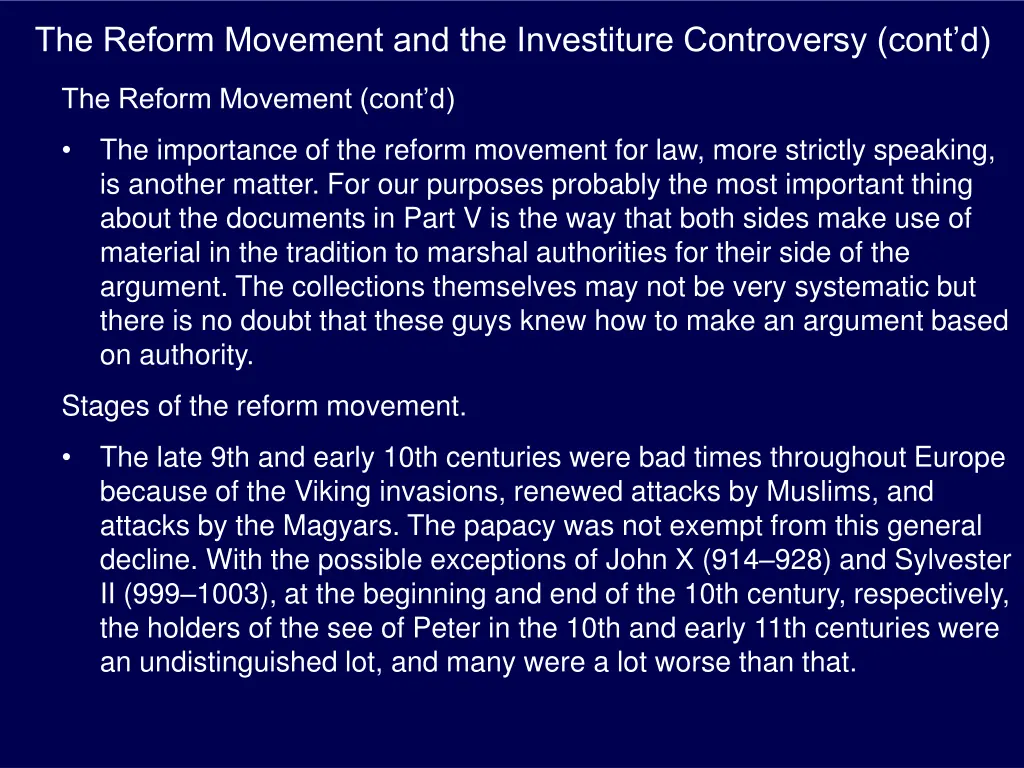 the reform movement and the investiture 4