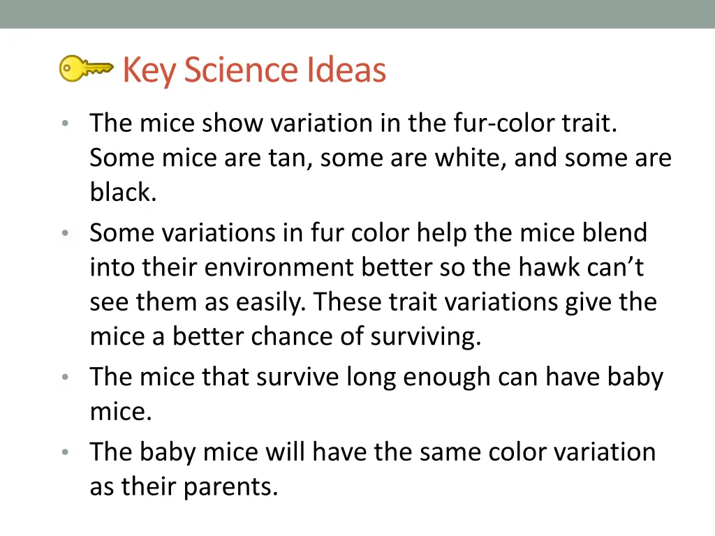 key science ideas