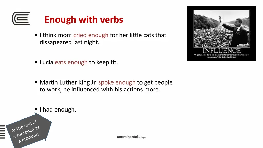 enough with verbs