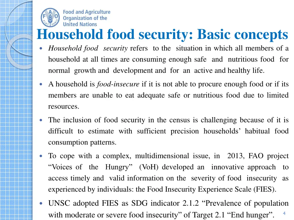 household food security basic concepts household