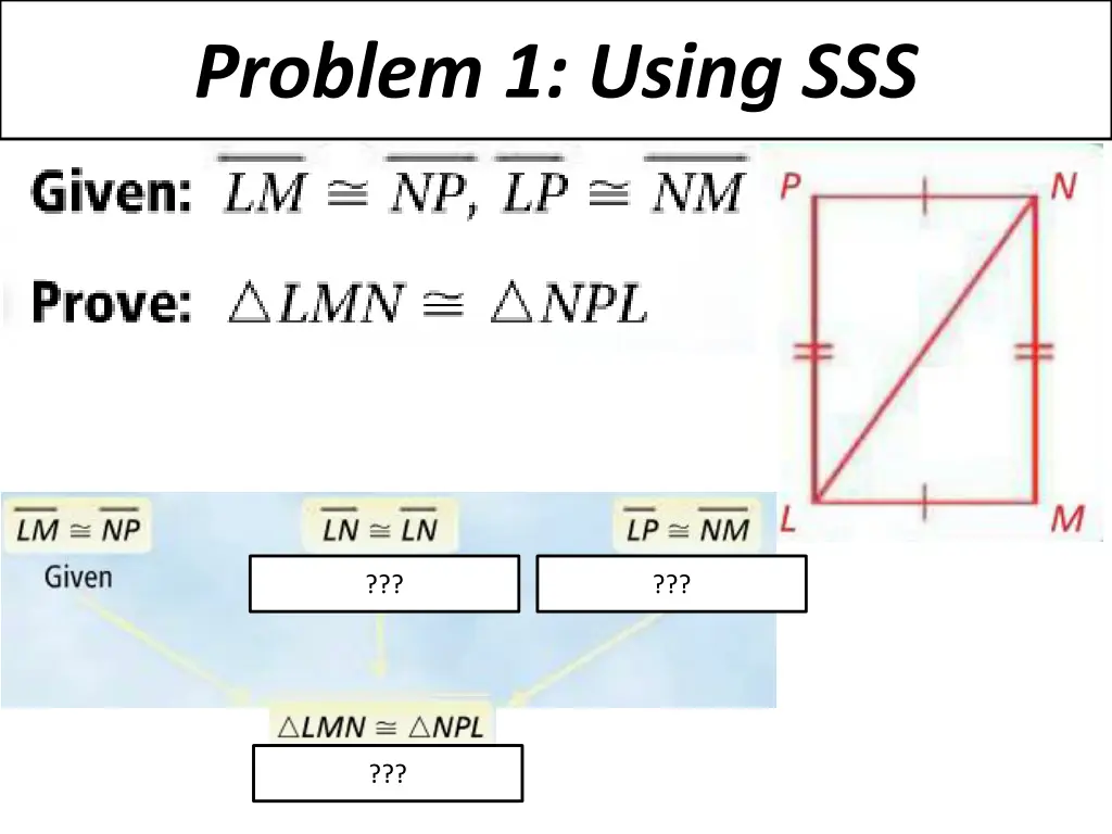 problem 1 using sss