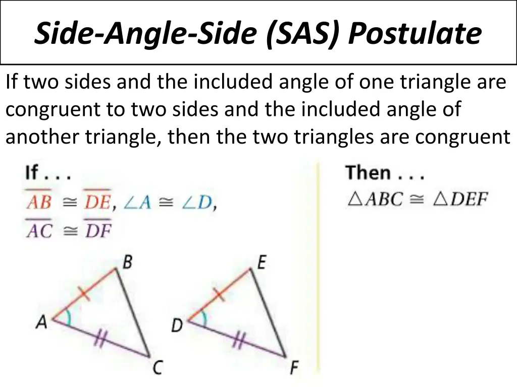 side angle side sas postulate