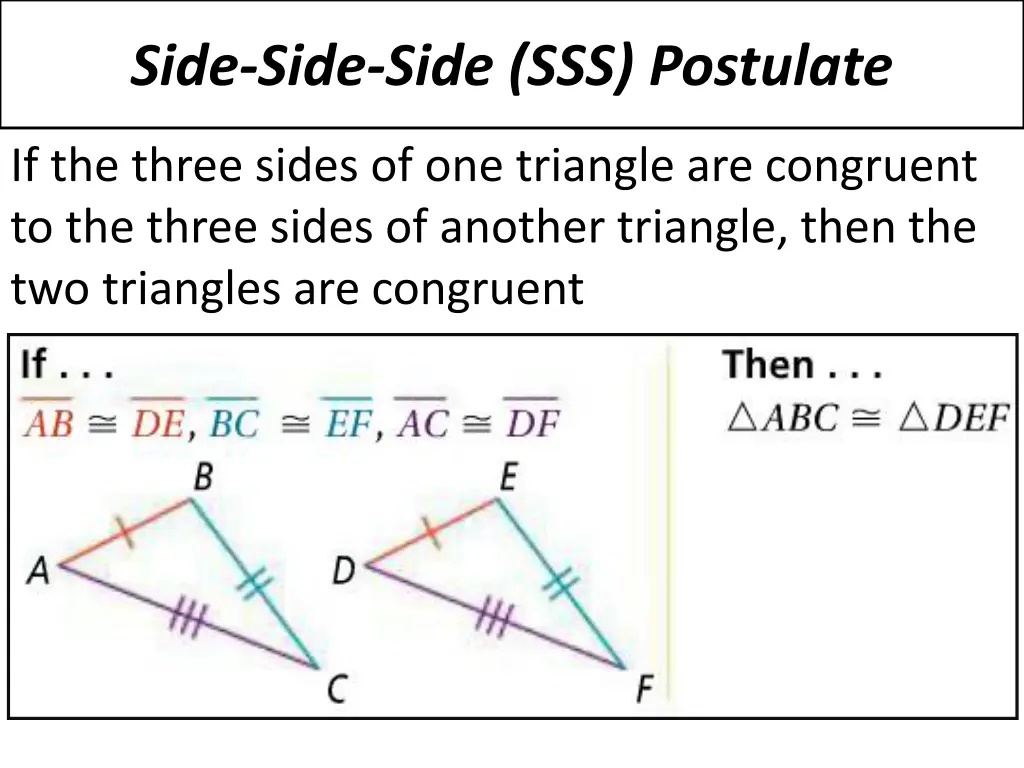 side side side sss postulate