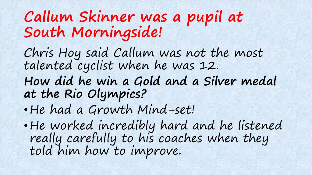 callum skinner was a pupil at south morningside