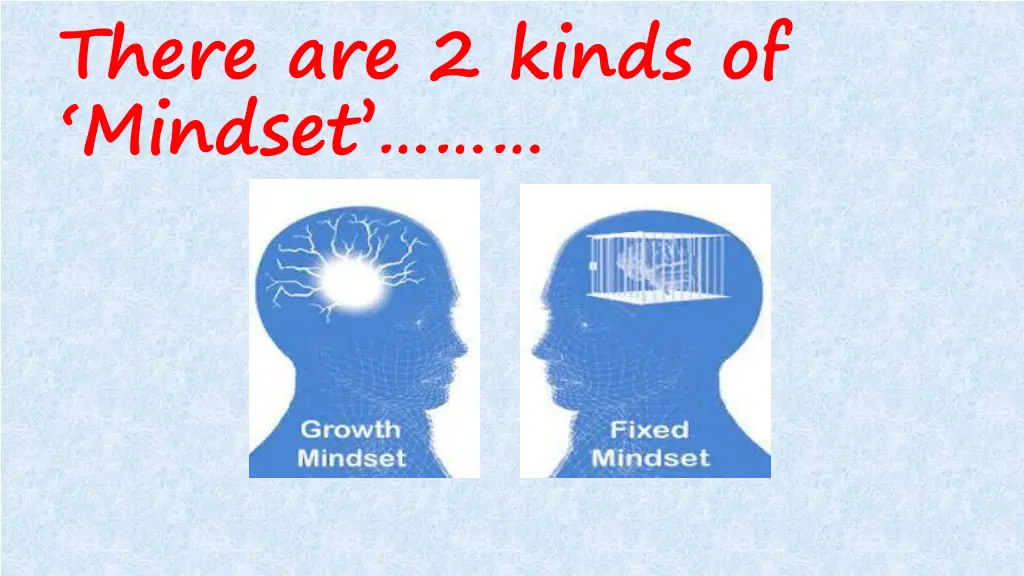 there are 2 kinds of mindset