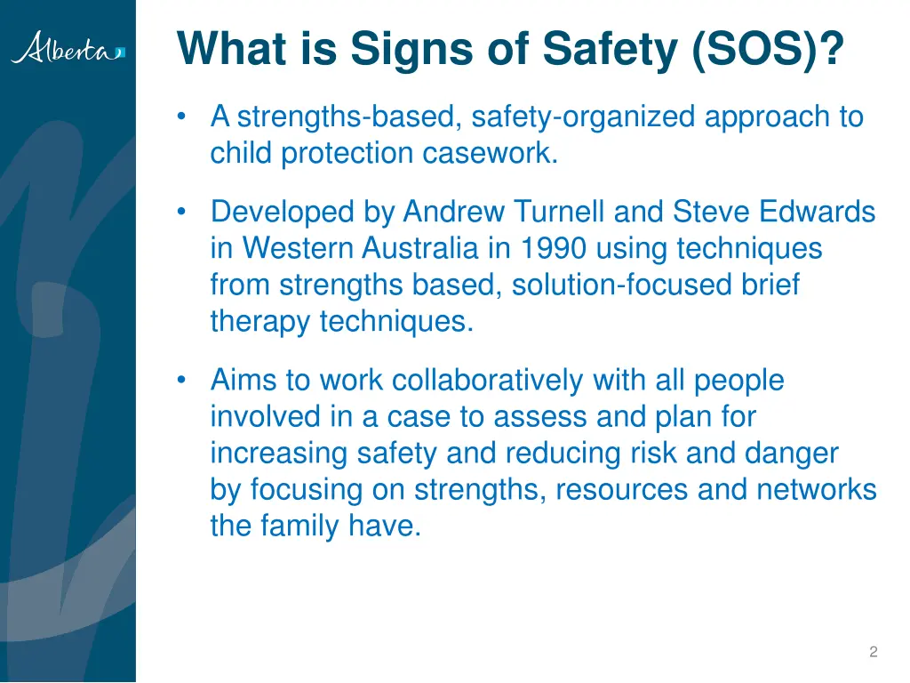 what is signs of safety sos