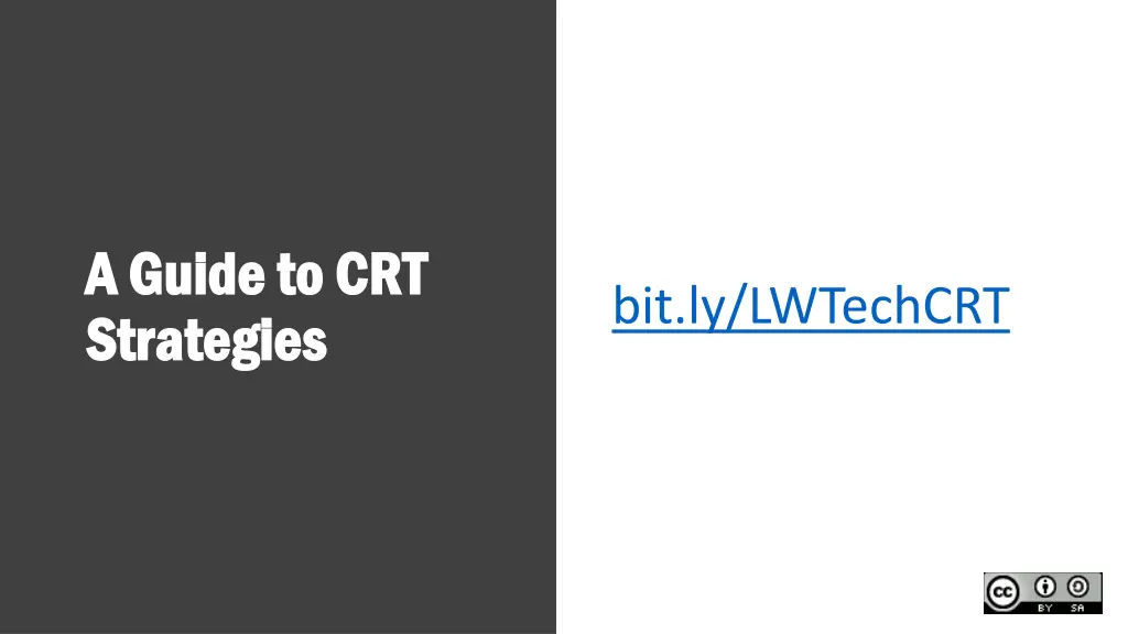 a guide to crt a guide to crt strategies