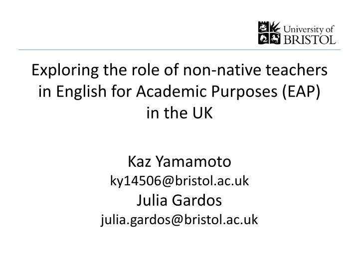 exploring the role of non native teachers