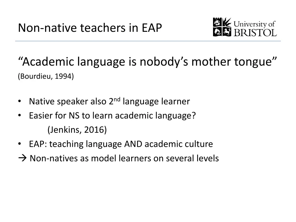 non native teachers in eap 1