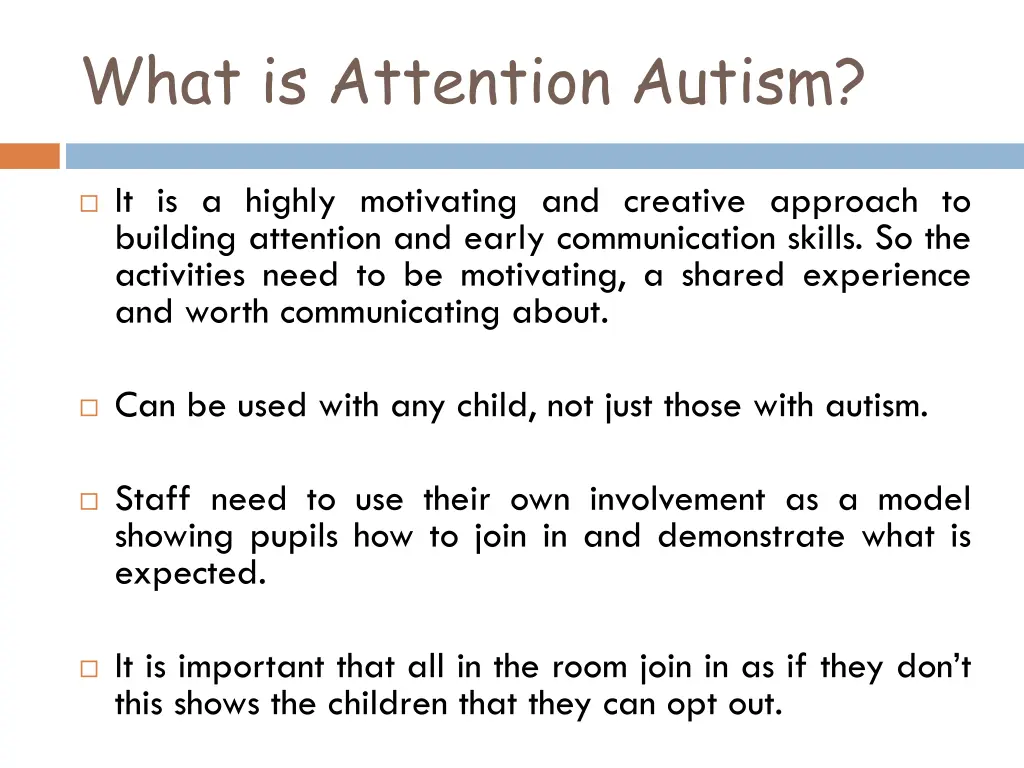 what is attention autism