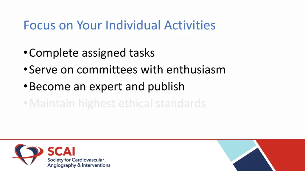 focus on your individual activities 2