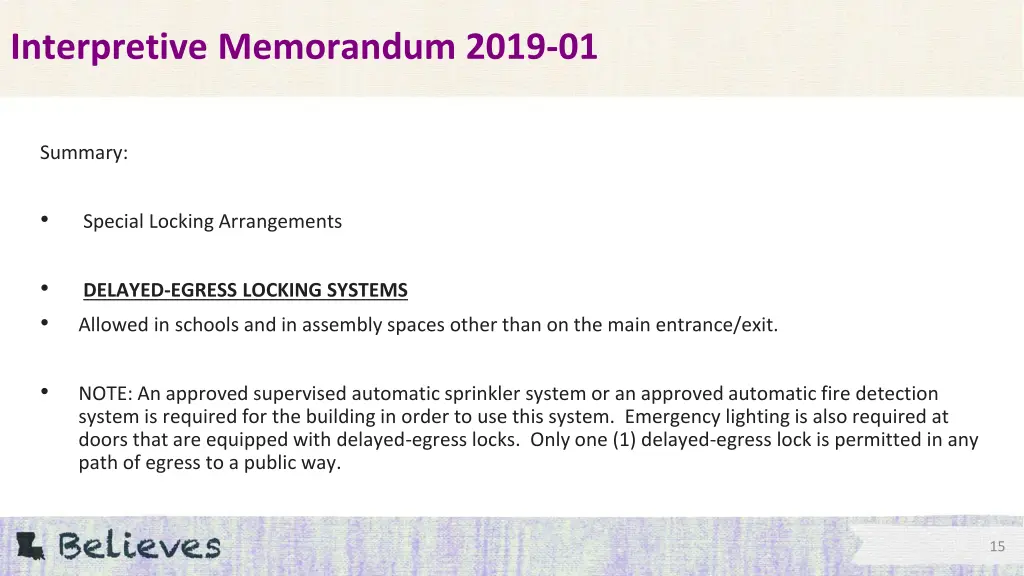 interpretive memorandum 2019 01