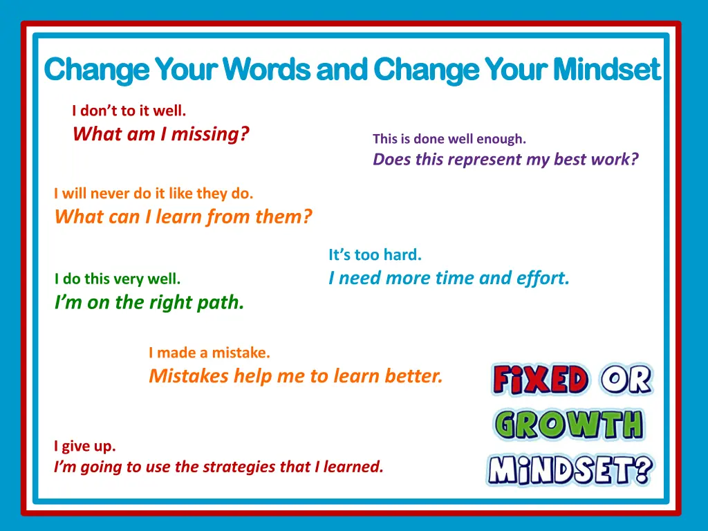 change your words and change your mindset change