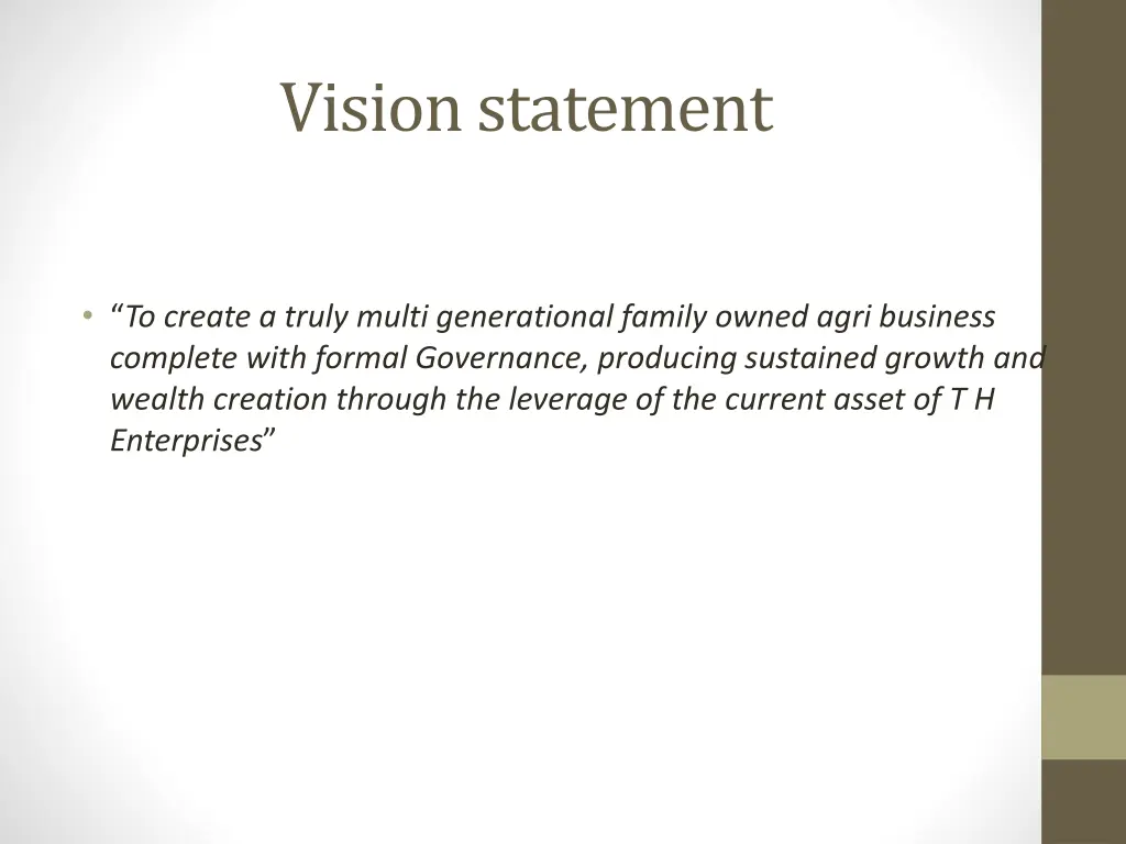 vision statement