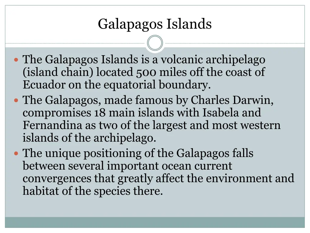 galapagos islands