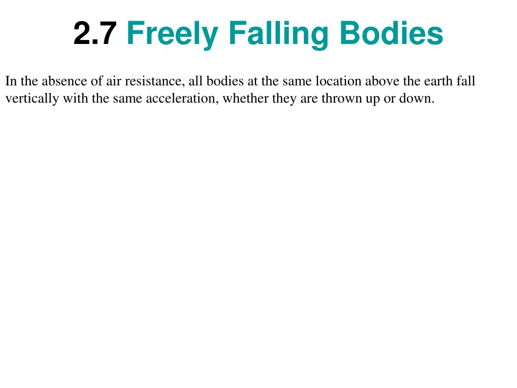 2 7 freely falling bodies 1