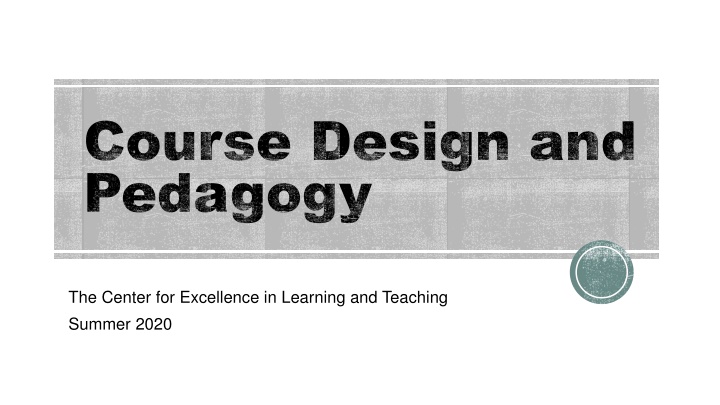 course design and pedagogy