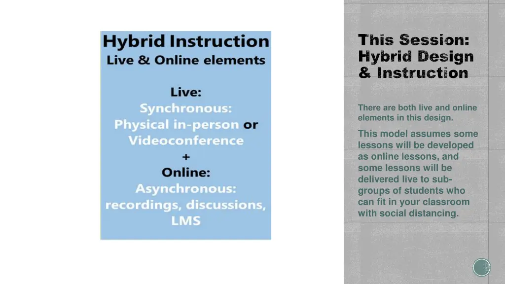 this session hybrid design instruction