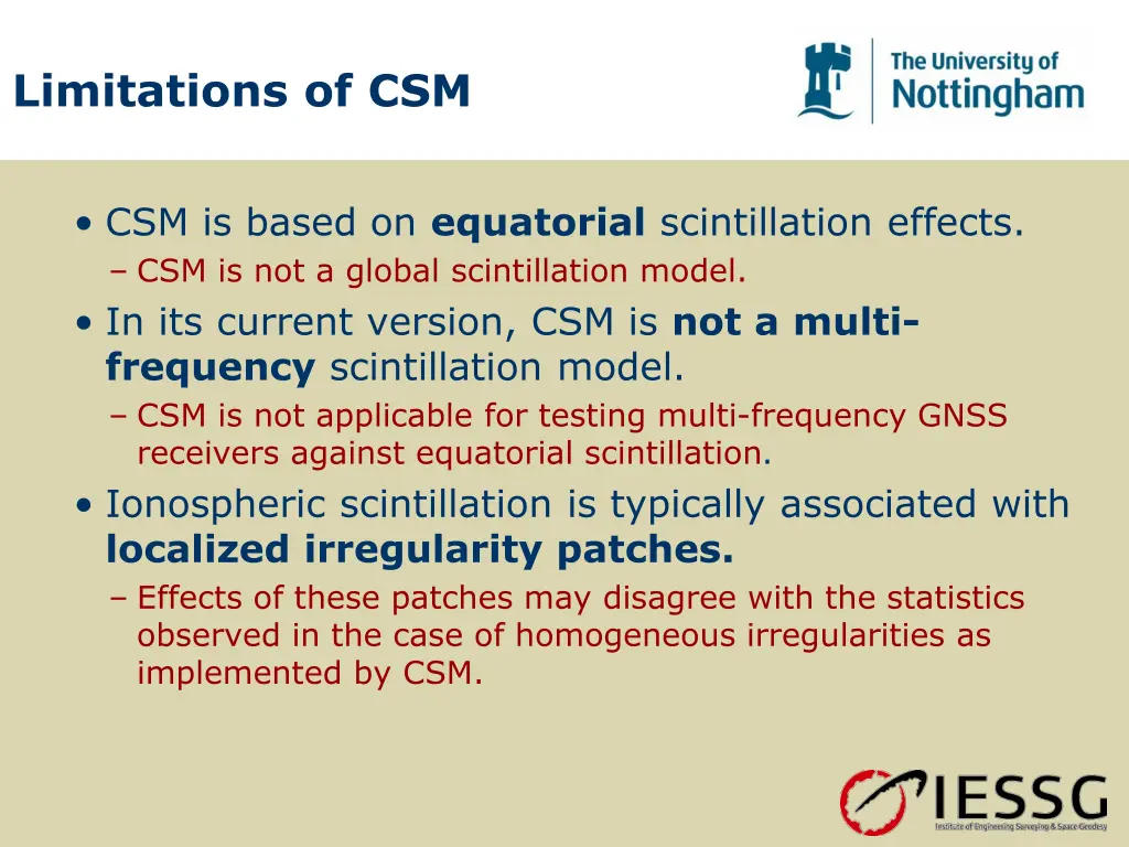 limitations of csm