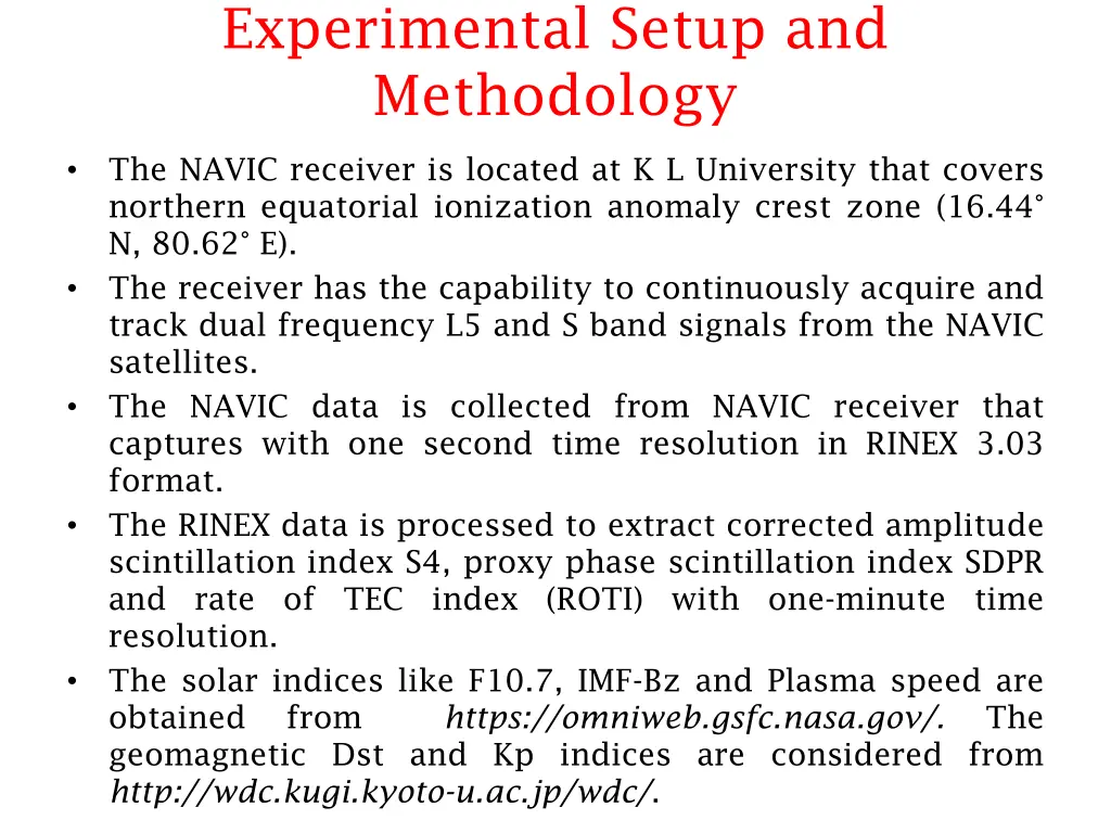 experimental setup and methodology