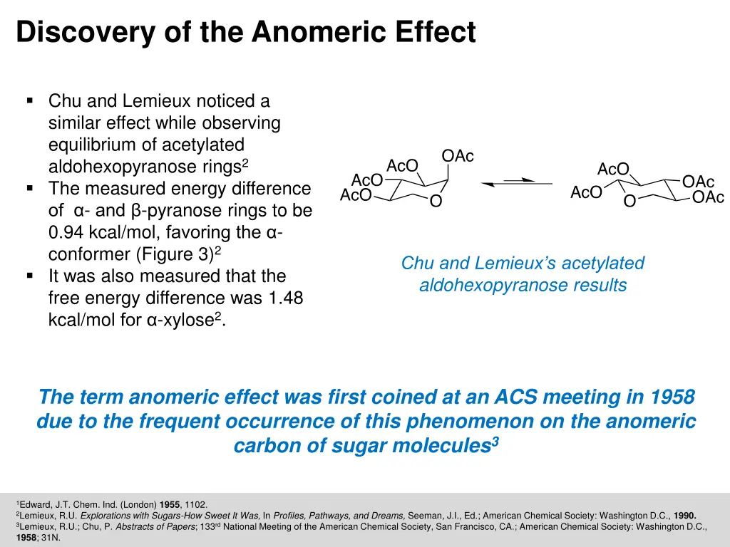 discovery of the anomeric effect 1