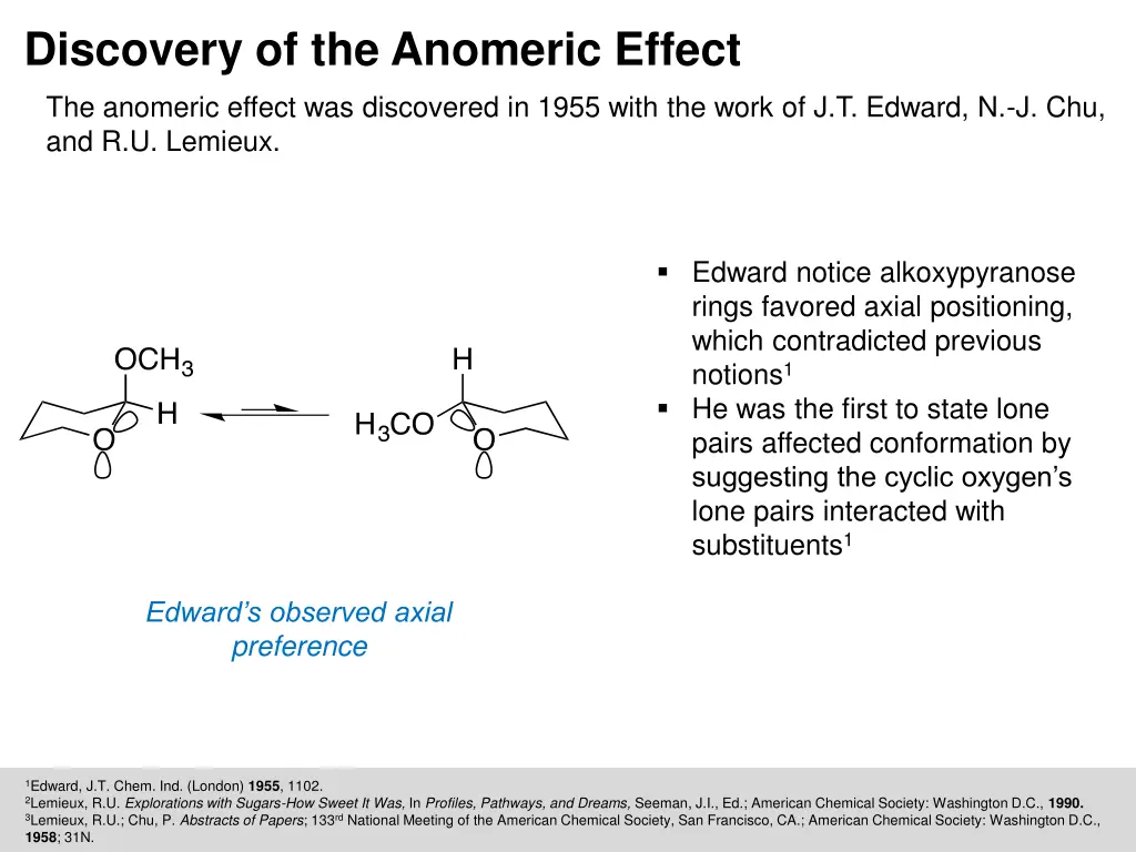 discovery of the anomeric effect