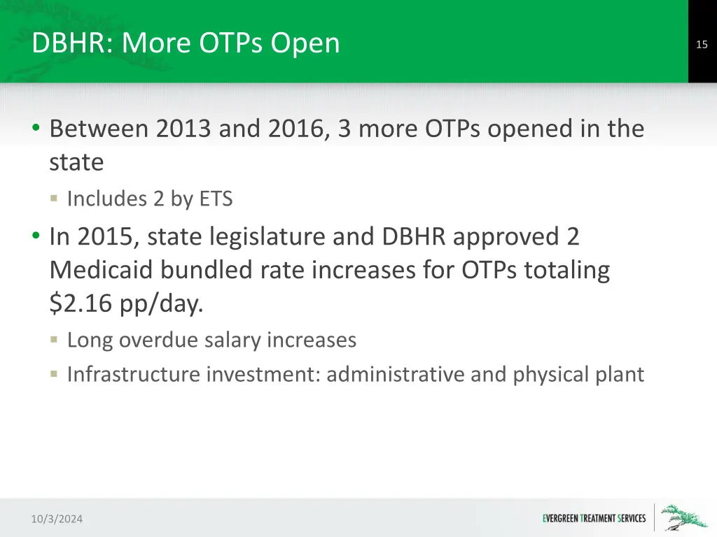 dbhr more otps open