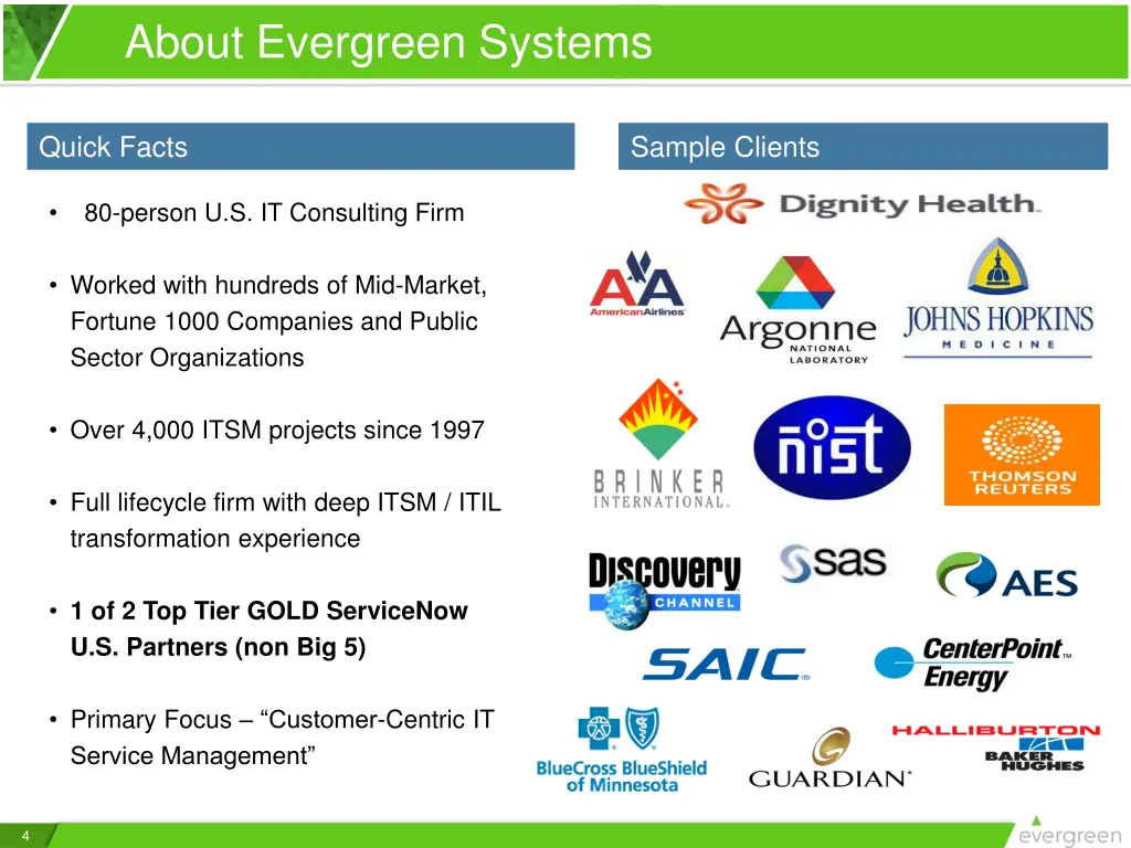 about evergreen systems