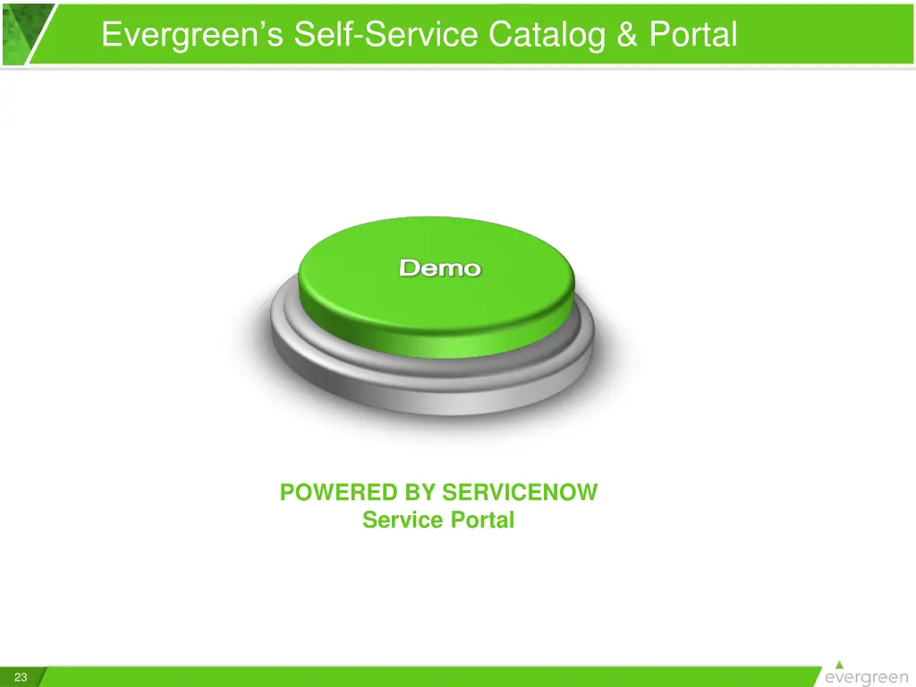 evergreen s self service catalog portal