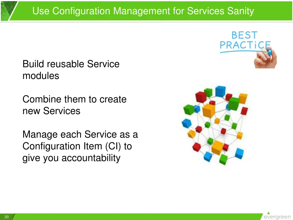 use configuration management for services sanity