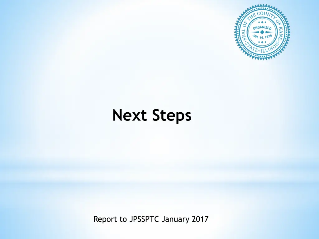 next steps